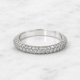 Platinum Stackable Pave Diamond Ring