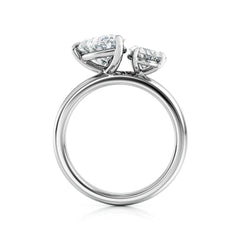 Pear Shape Toi et Moi Natural Diamond Engagement Ring