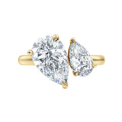 Pear Shape Toi et Moi Lab Grown Diamond Engagement Ring
