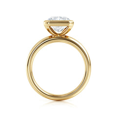 Radiant Cut Lab Grown Diamond Bezel Set Engagement Ring