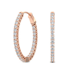 Lab Grown Diamond Hoop Earrings