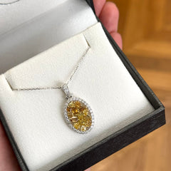 Chocolate & Cognac Diamond Pendant With Chain