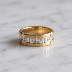 Men's Diamond Brick Wedding Ring