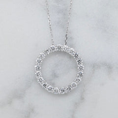 Lab Grown Diamond Eternity Pendant with Chain