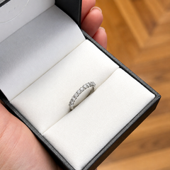 Platinum Stackable Claw Set Diamond Ring