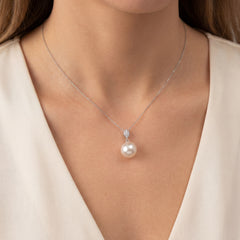 South Sea Pearl & Pave Diamond Pendant