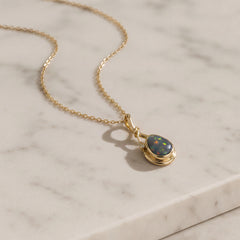 Australian Opal & Diamond Pendant