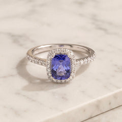Tanzanite and Diamond Cocktail Ring