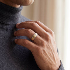 Men's Two Tone Diamond Wedding Ring