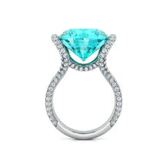 Mint Tourmaline & Diamond Cocktail Ring