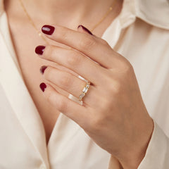 18k Yellow Gold Bezel Set Multi-Shape Diamond Band