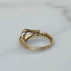 9k Yellow Gold Buckle Ring
