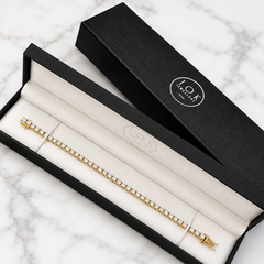 18k Yellow Gold Lab Grown Diamond Tennis Bracelet - 9.60ct