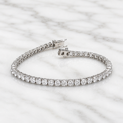 18k White Gold Lab Grown Diamond Tennis Bracelet - 8.04ct
