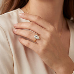 Pear Shape Lab Grown Diamond Bezel Set Engagement Ring