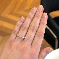 Platinum Stackable Claw Set Diamond Ring