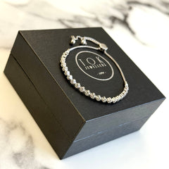 White Gold Extendable Diamond 'Clover' Bracelet