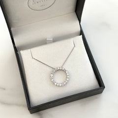 Lab Grown Diamond Eternity Pendant with Chain