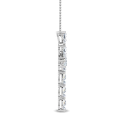 Pear Cut Lab Grown Diamond Cross Pendant