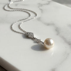 South Sea Pearl and Diamond Drop Pendant