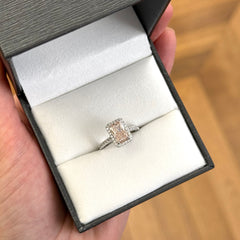 Radiant Cut Pink Diamond Cocktail Ring