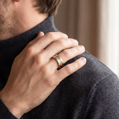 Men's Diamond Brick Wedding Ring