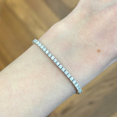 18k White Gold Lab Grown Diamond Tennis Bracelet - 4.13ct