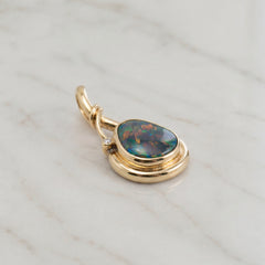 Australian Opal & Diamond Pendant