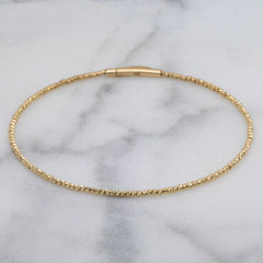 14k Yellow Gold Bead Bangle