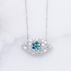Diamond Evil Eye Necklace