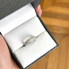White Gold Pave Diamond Dome Ring