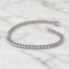 18k White Gold Lab Grown Diamond Tennis Bracelet - 4.60ct