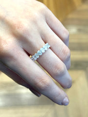 18k White Gold Oval Cut Diamond Eternity Ring - 4.56ct