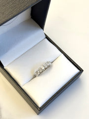 18k White Gold Oval Cut Diamond Eternity Ring - 4.56ct