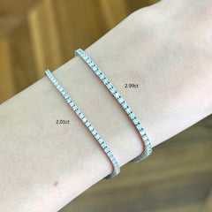 18k White Gold Natural Diamond Tennis Bracelet