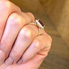 East-West Mozambique Ruby & Diamond Cocktail Ring