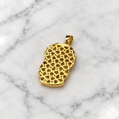 Men's 18k Yellow Gold Jesus Head Pendant