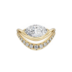East West Marquise Lab Grown Diamond Engagement Ring
