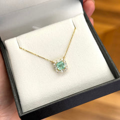 Paraiba Tourmaline and Diamond Necklace