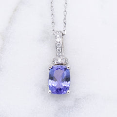 Tanzanite and Diamond Pendant