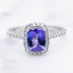 Tanzanite and Diamond Cocktail Ring