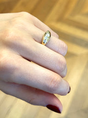 9k Yellow Gold Diamond Dome Ring
