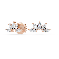Marquise Diamond Climber Earrings