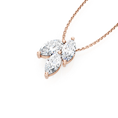 Marquise Lab Grown Diamond Cluster Pendant