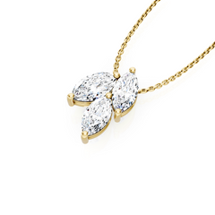 Marquise Lab Grown Diamond Cluster Pendant