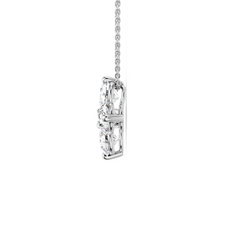 Round Lab Grown Diamond Clover Pendant