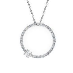 Round Lab Grown Diamond Eternity Pendant