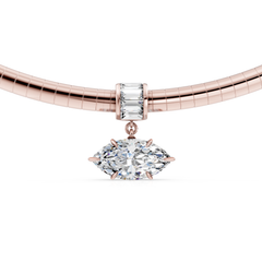 East West Marquise Lab Diamond Pendant