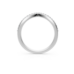 Natural Diamond Chevron Wedding Band