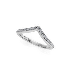 Lab Grown Diamond Chevron Wedding Band